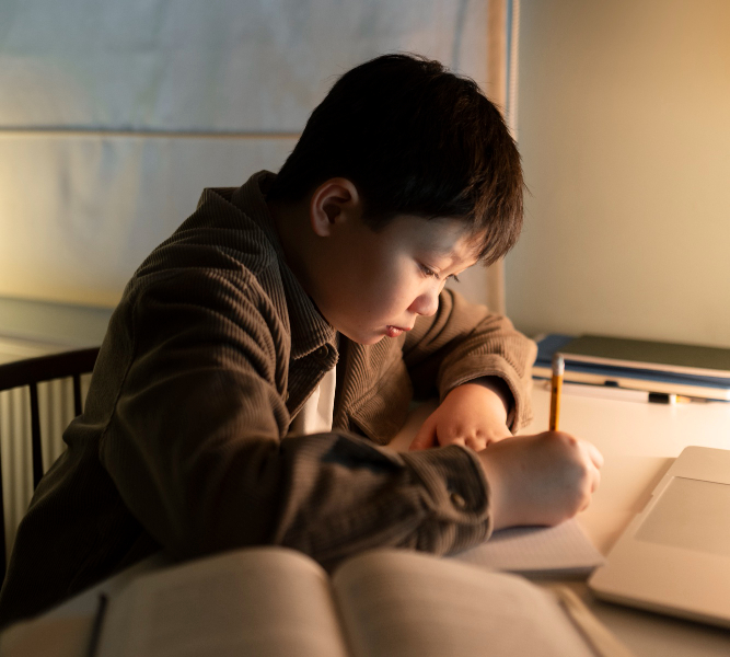 자기주도 학습이란 무엇인가를 쉽게 설명하는 학습 장면